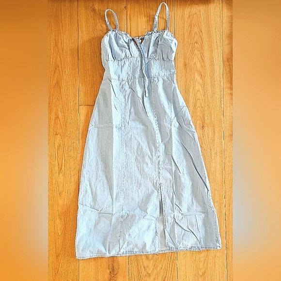 Silver Jeans Co. Blue Denim Midi Dress - XS NWT - Picture 1 of 6